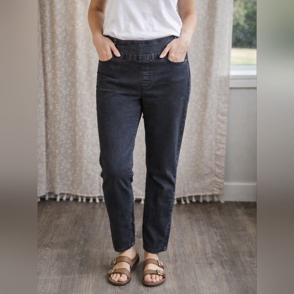 Gloria Vanderbilt Pull-On Stretch Jeans Dark Wash Size 14